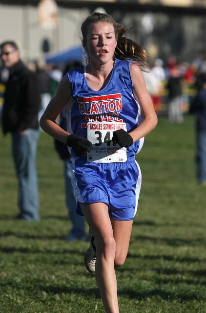 NCS XC D2 Girls-017.JPG - 2009 North Coast Section Cross Country Championships, Hayward High School, Hayward, California